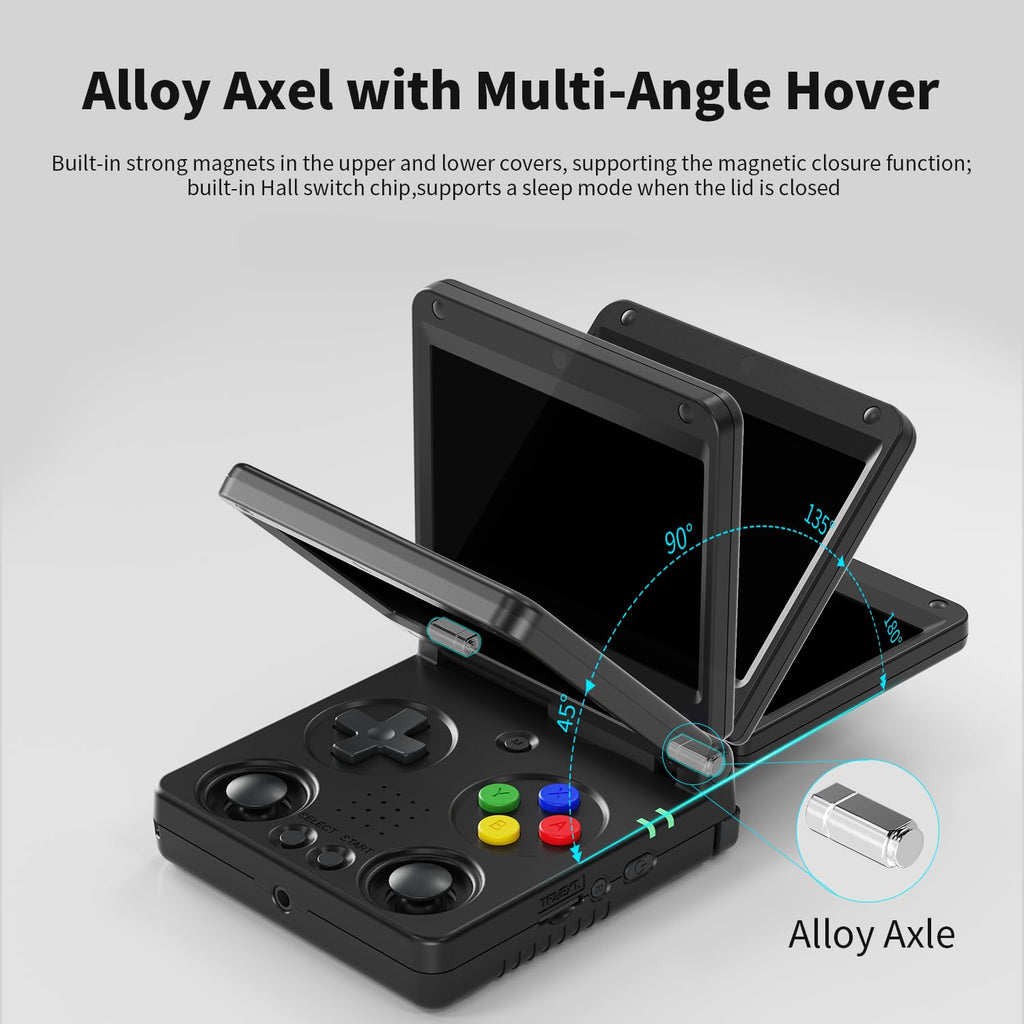 GiipGoop RG34XXSP handheld console connected to HDMI cable