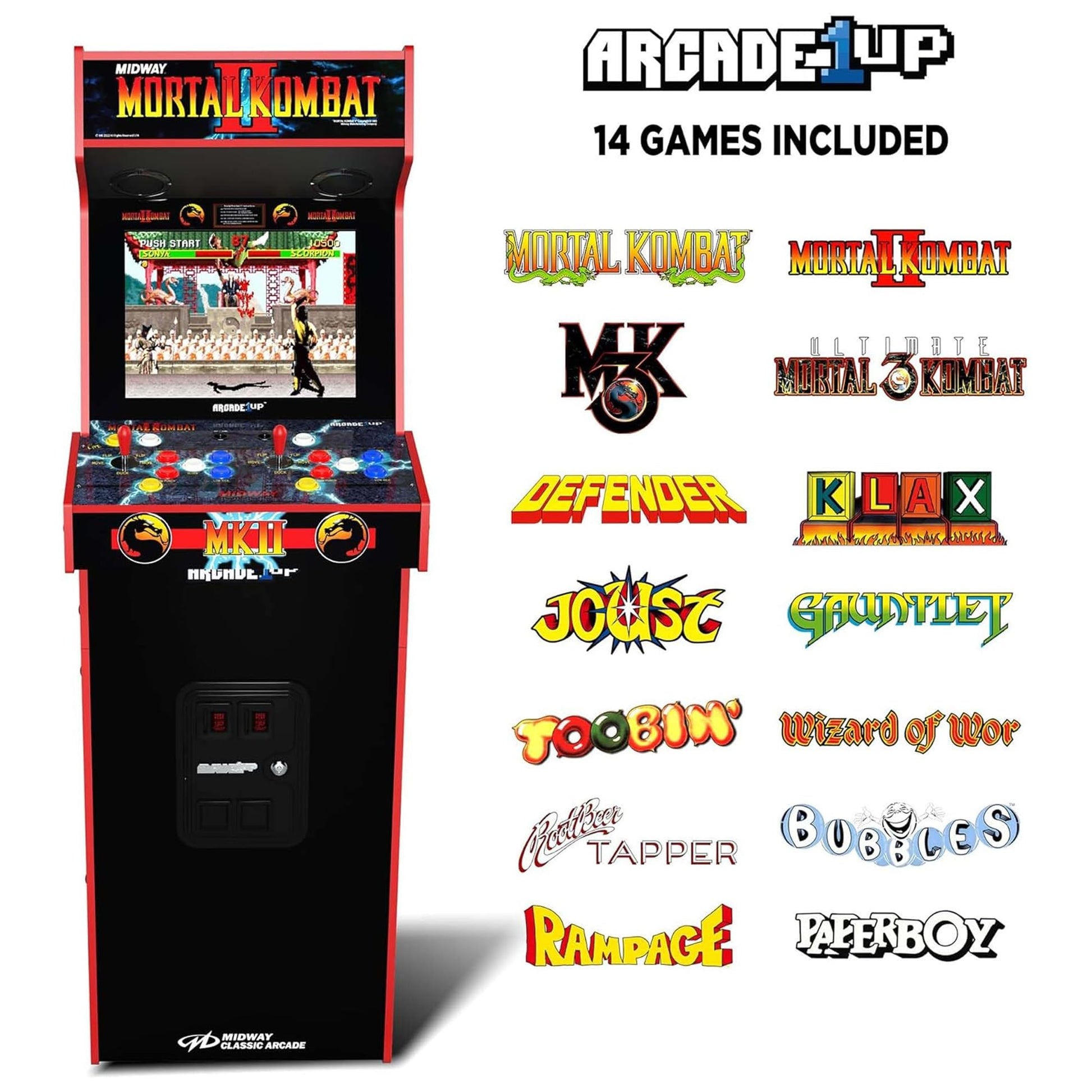 Close up of 17 inch LCD screen and arcade control panel