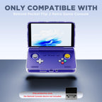 Retroid Pocket Flip 2 handheld console inside Fgerwz clear TPU shell
