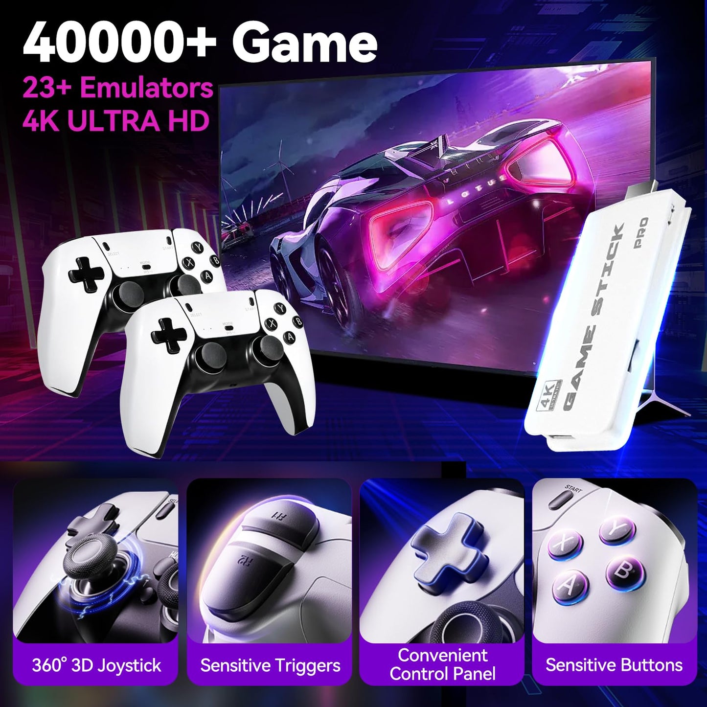 YunLone retro console package contents display