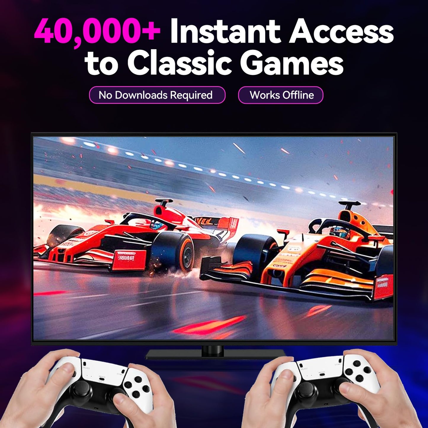 Retro gaming console connected to TV showing game menu