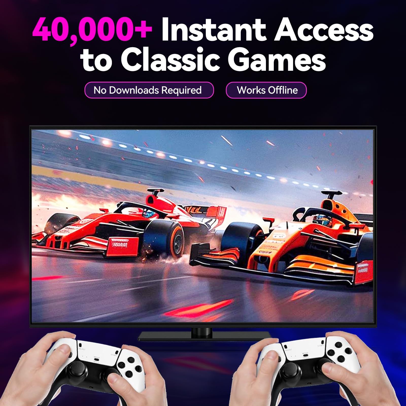 Retro gaming console connected to TV showing game menu