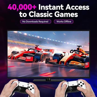 Retro gaming console connected to TV showing game menu