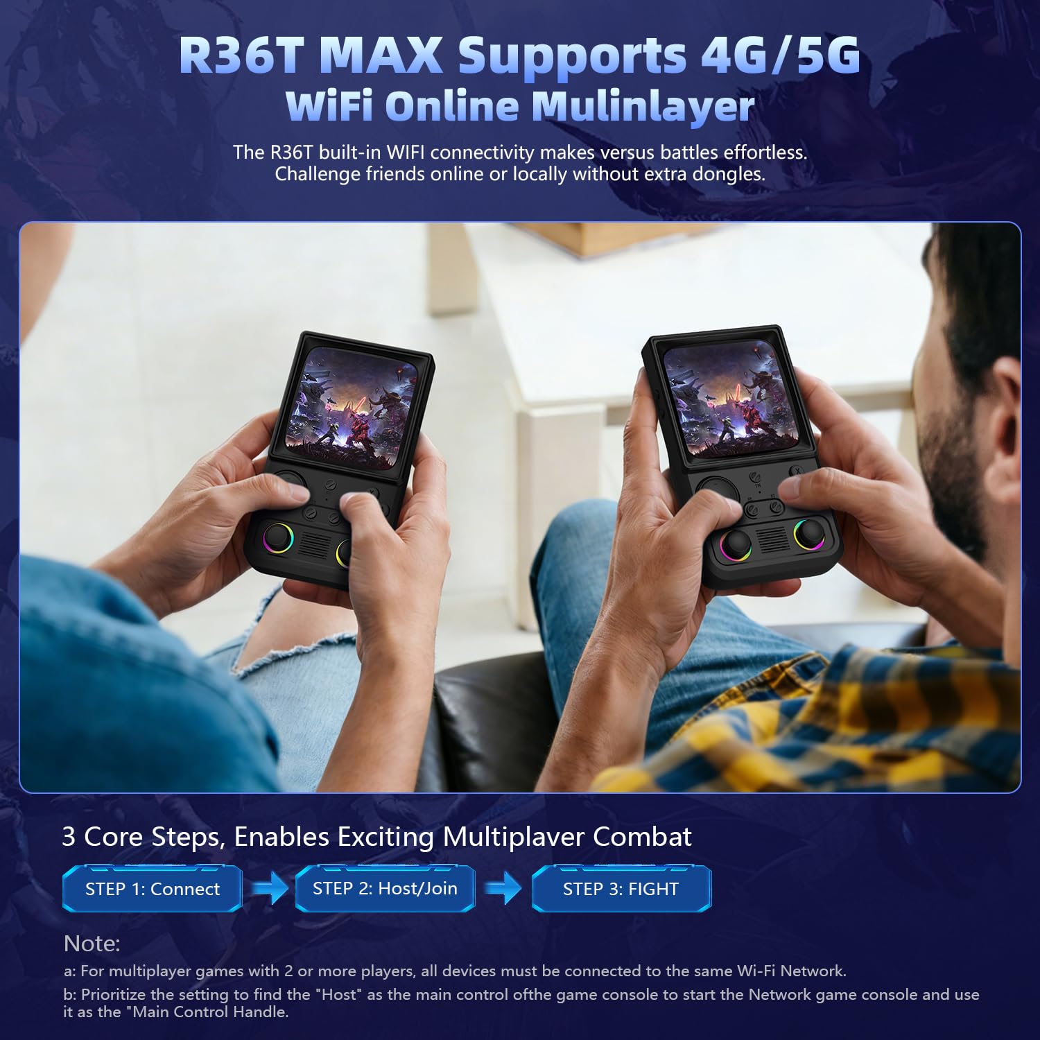 R36TMAX retro console inside the included black portable carry case