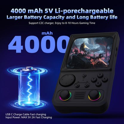 Back view of AQHH R36TMAX handheld device showing ergonomic design