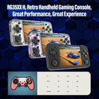 Top view of Anbernic RG35XX H showing HDMI and USB-C ports