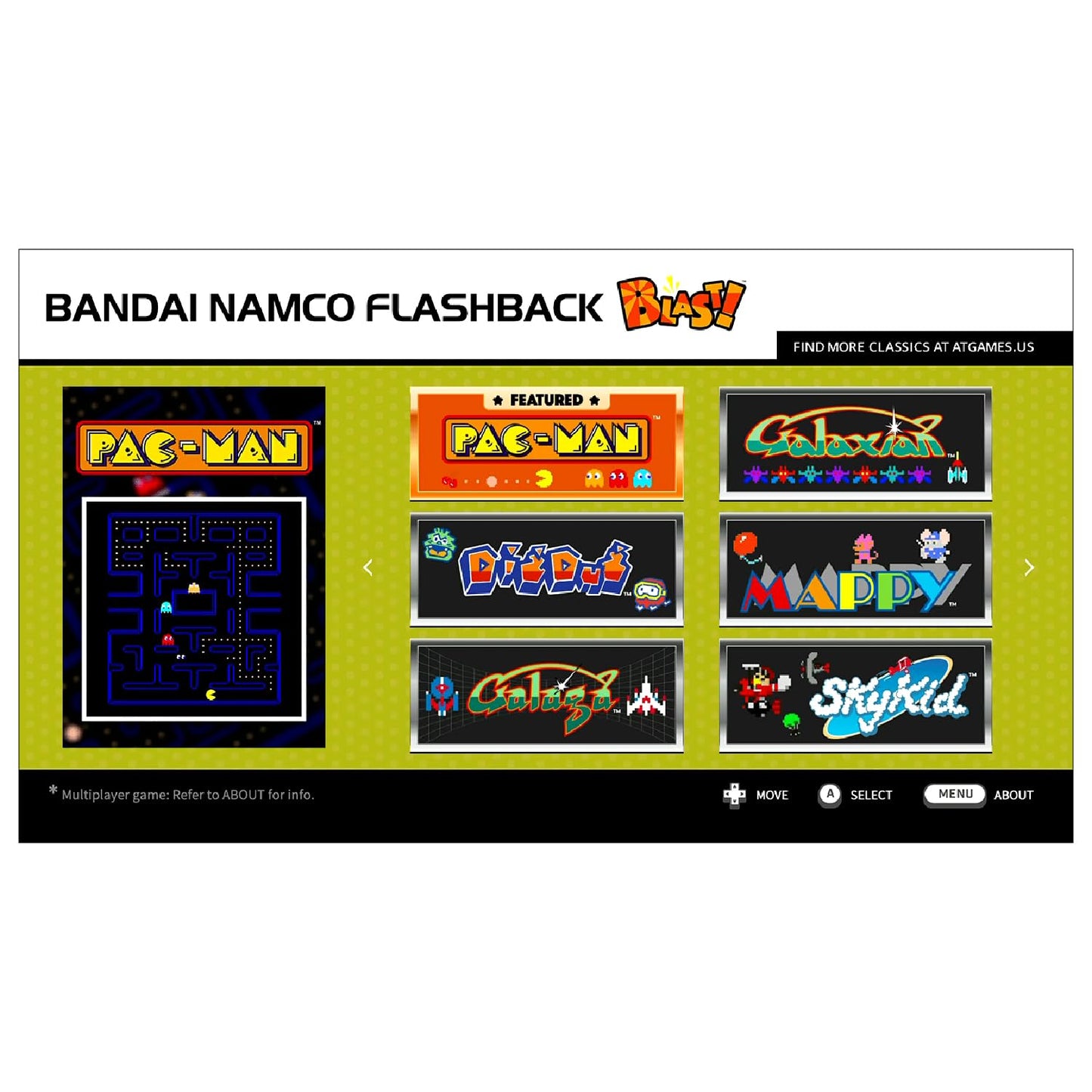 Included accessories for AtGames Bandai Namco console