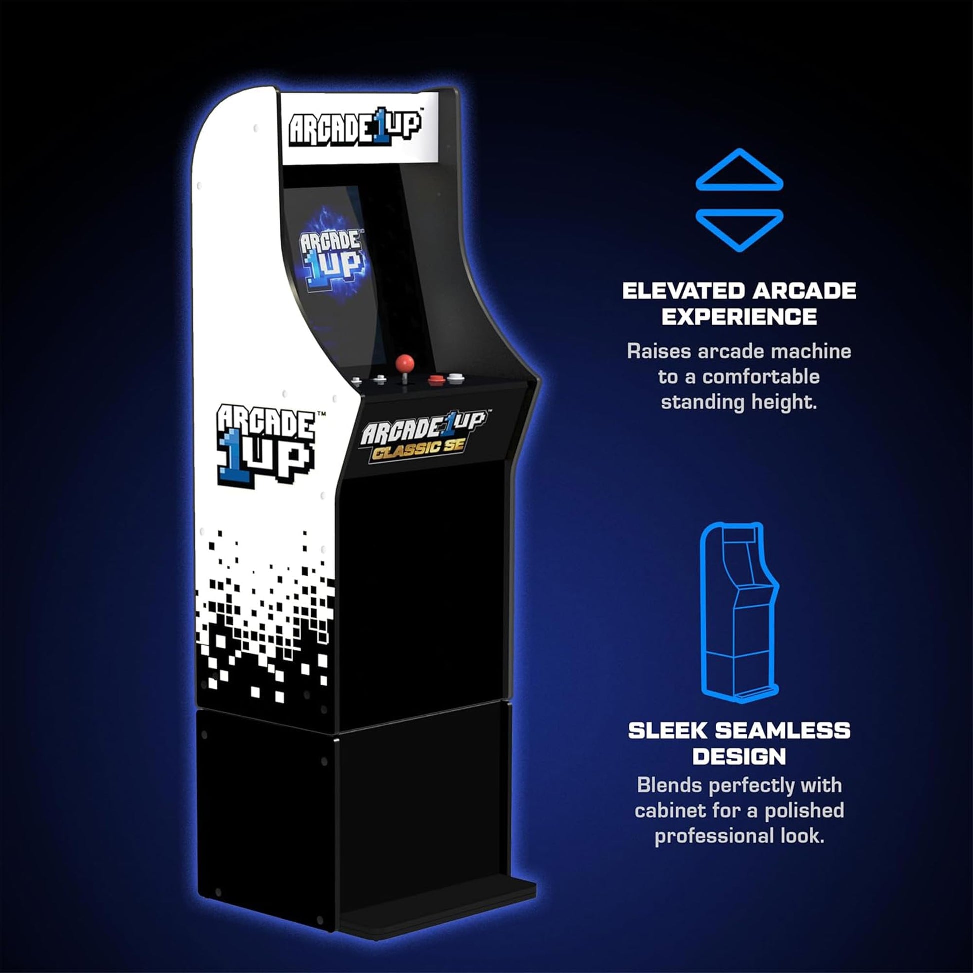 Side profile of Arcade1Up Classic SE Riser demonstrating height