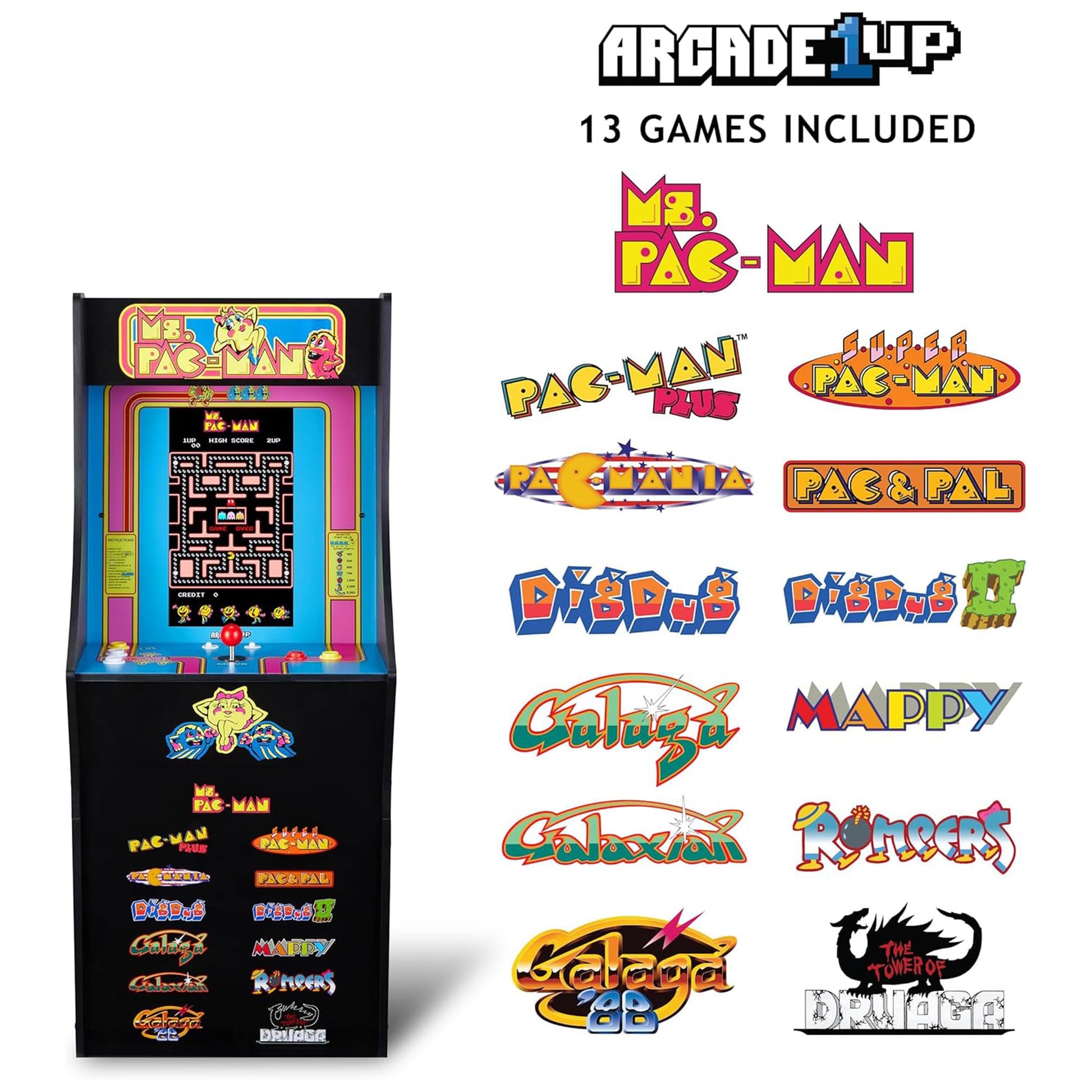Arcade1Up Ms. Pac-Man Classic SE 15.6 inch IPS monitor screen