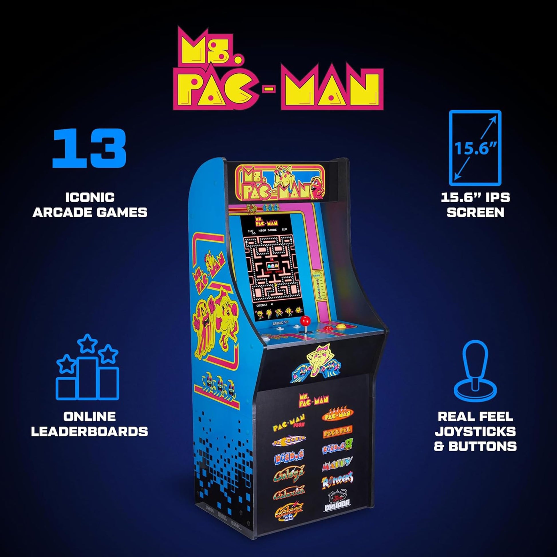 Arcade1Up Ms. Pac-Man Classic SE side profile