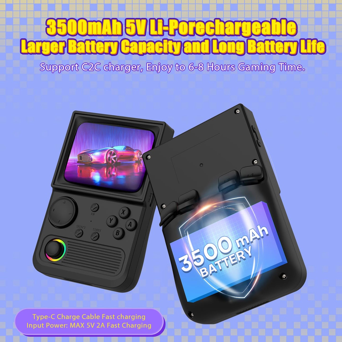 AISLPC R36T gaming console included with protective portable case