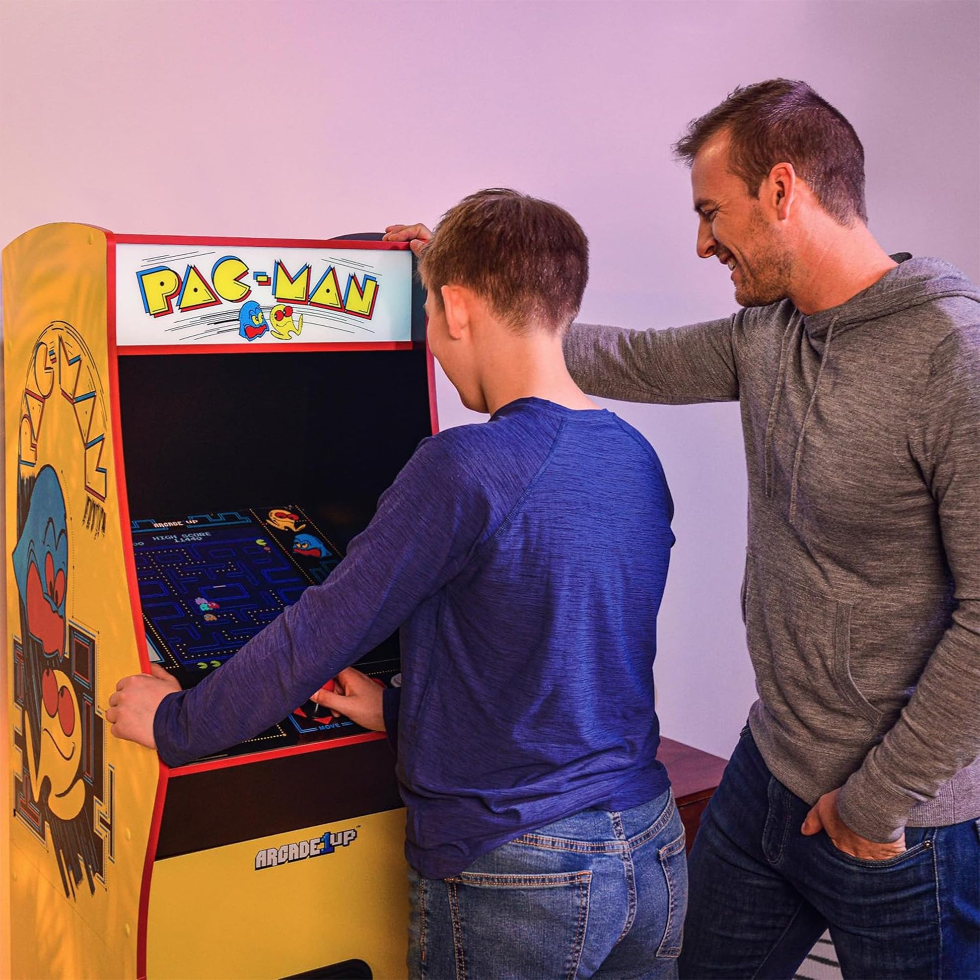 Arcade1Up Pac-Man Deluxe control panel with real feel joysticks