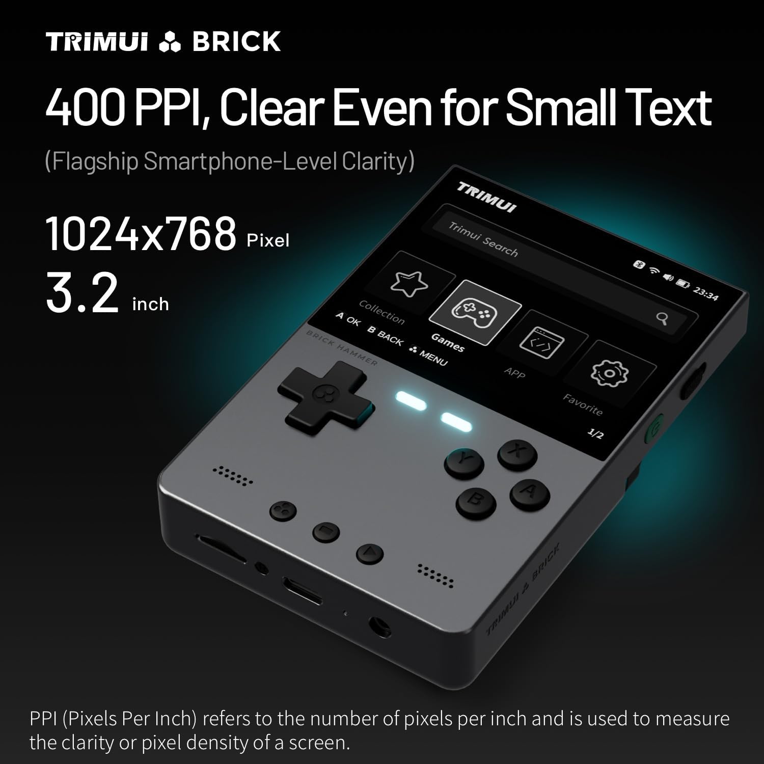 Screen display of Trimui Brick Hammer showing retro game interface