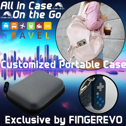Fingerevo Miyoo Mini Plus console screen showing OnionOS interface