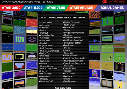 Back view of My Arcade Atari Game Station Pro showing HDMI and USB ports.