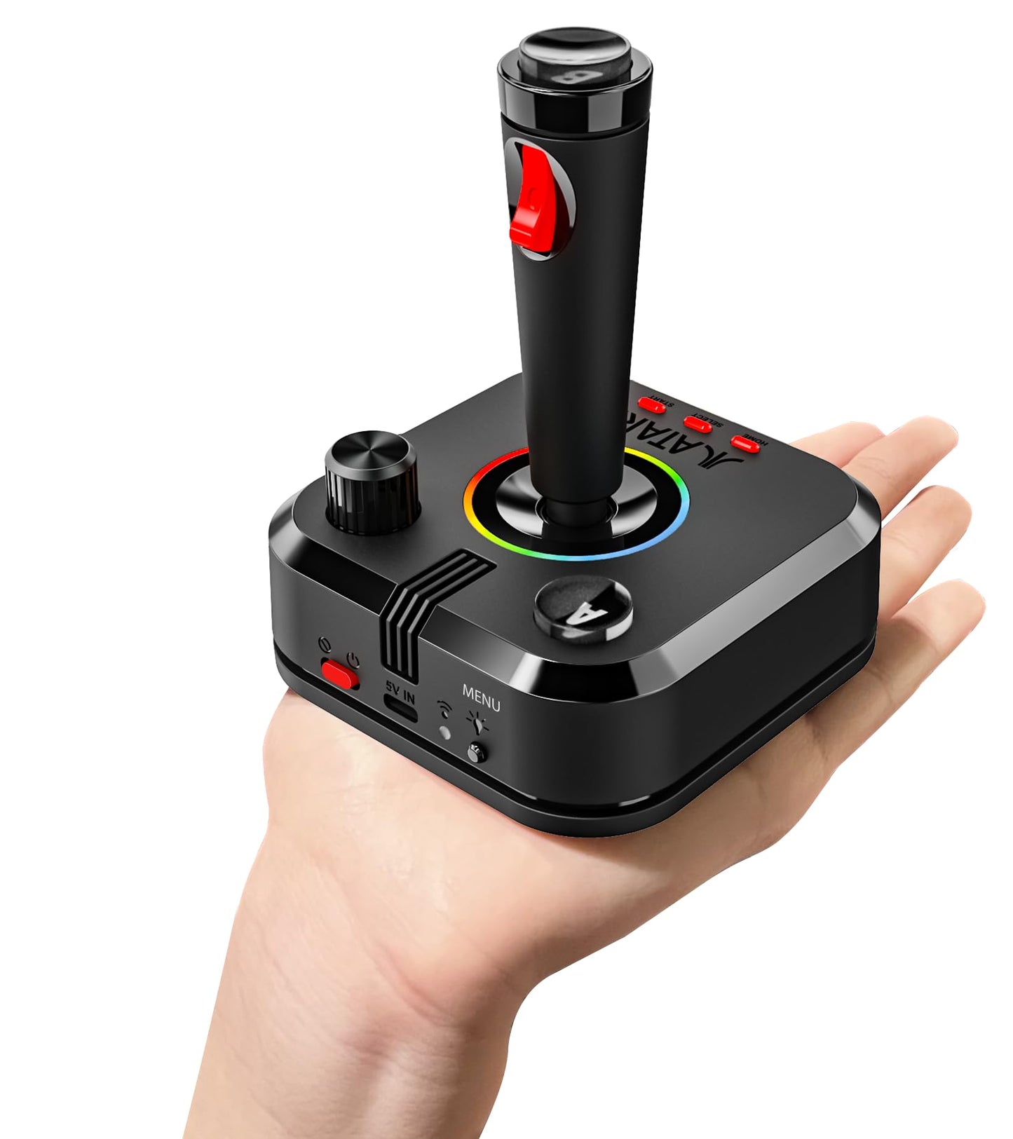 Close up of the Atari Game Station Pro console design.