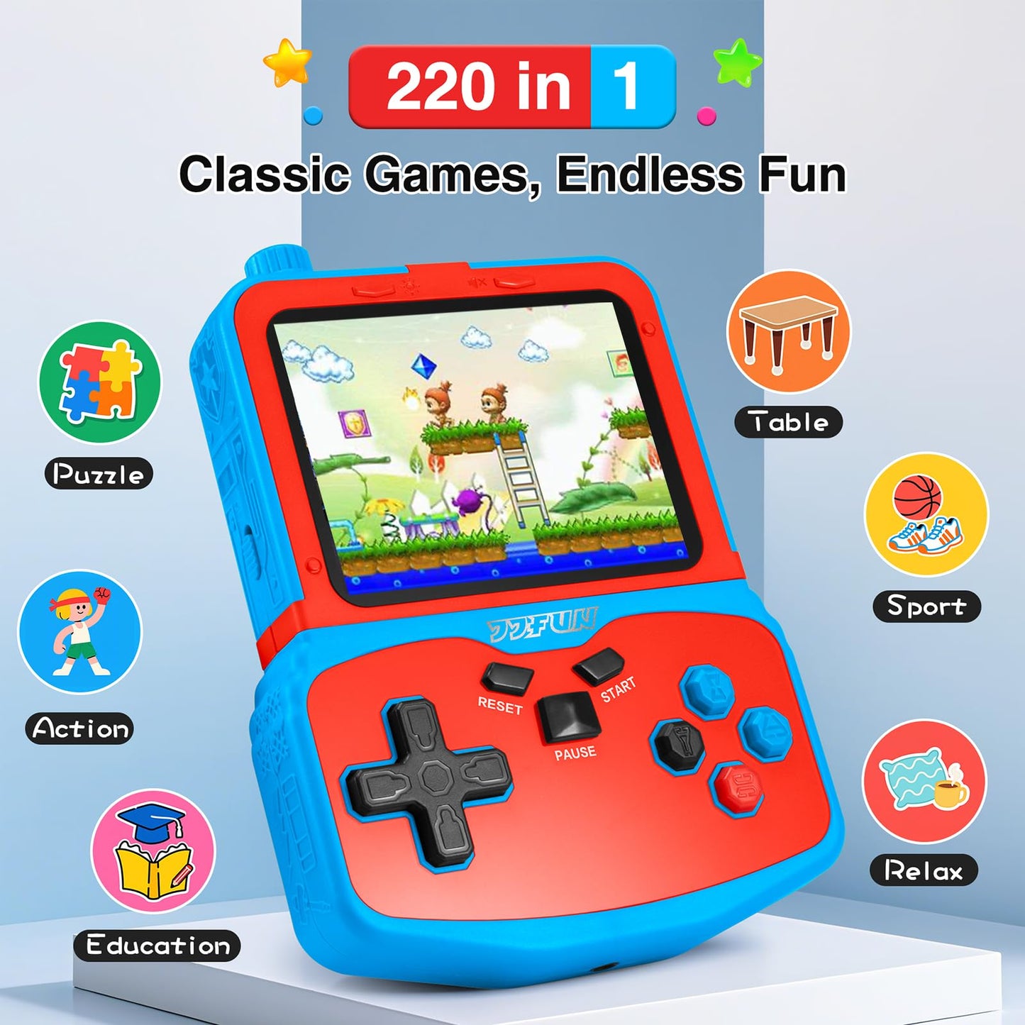 Snonbros handheld retro game player with 3.5 inch screen