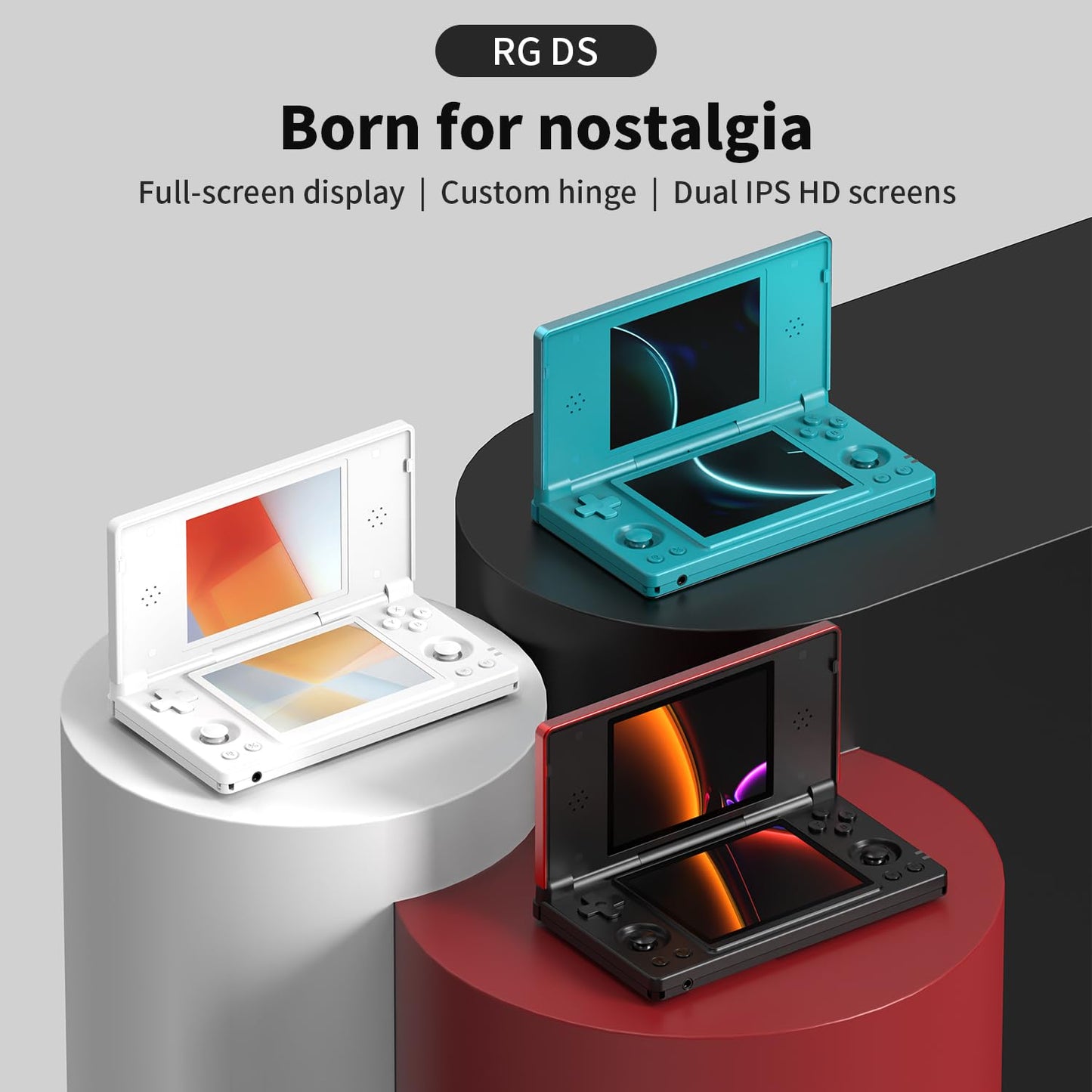 Aivuidbs RG DS foldable gaming console in closed position.