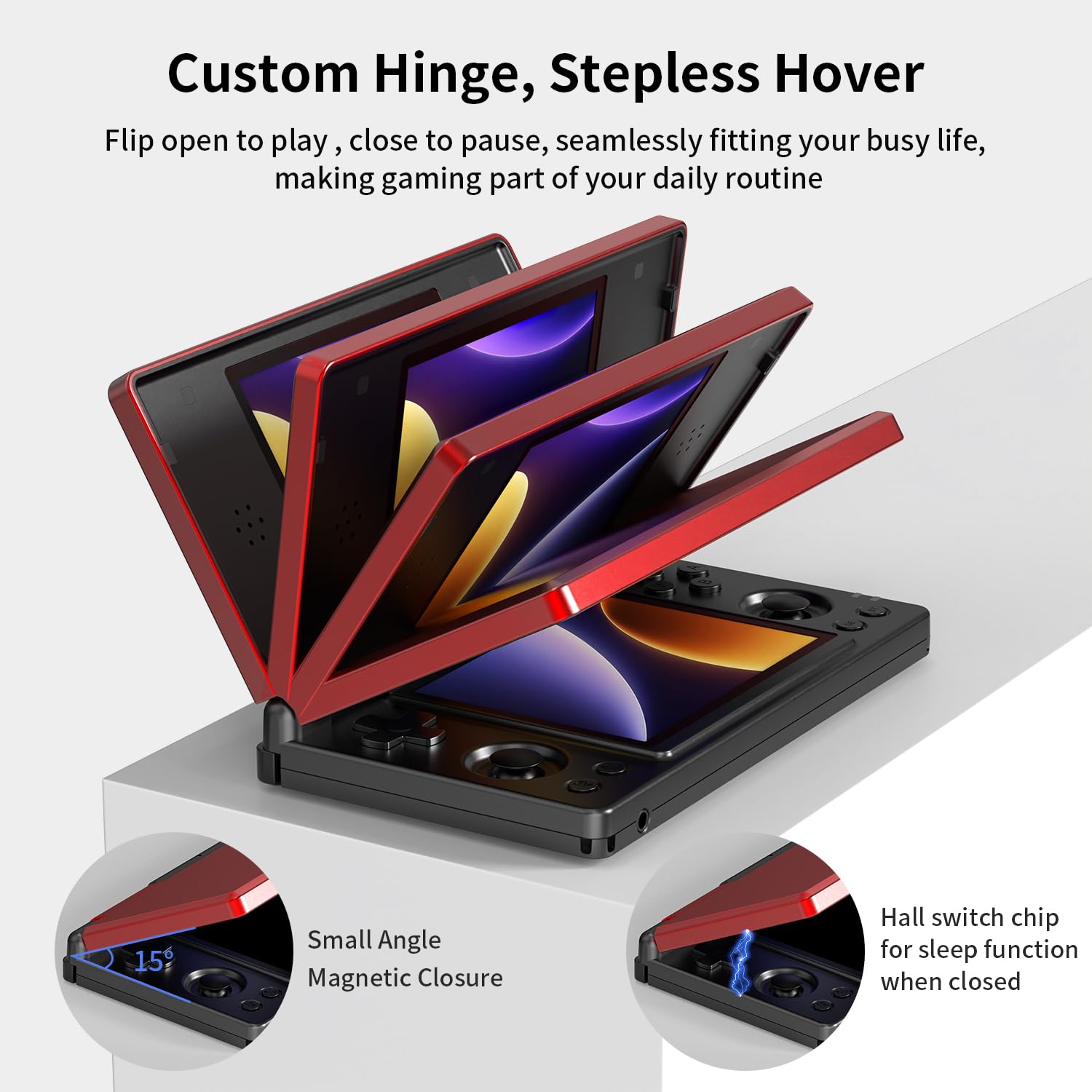 Side profile of Zestioe Aivuidbs RG DS game console.