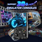 AQHH R36MAX gaming console showing 4.0 inch IPS screen