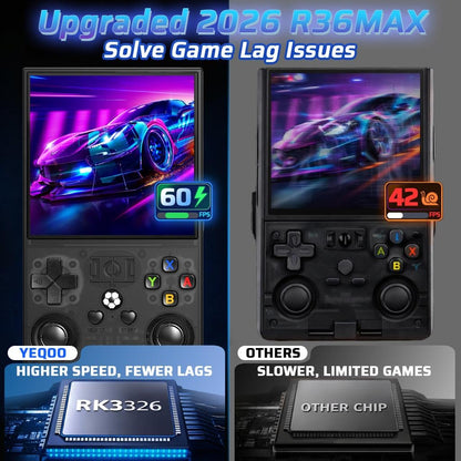 AQHH R36MAX black edition handheld console accessory bundle