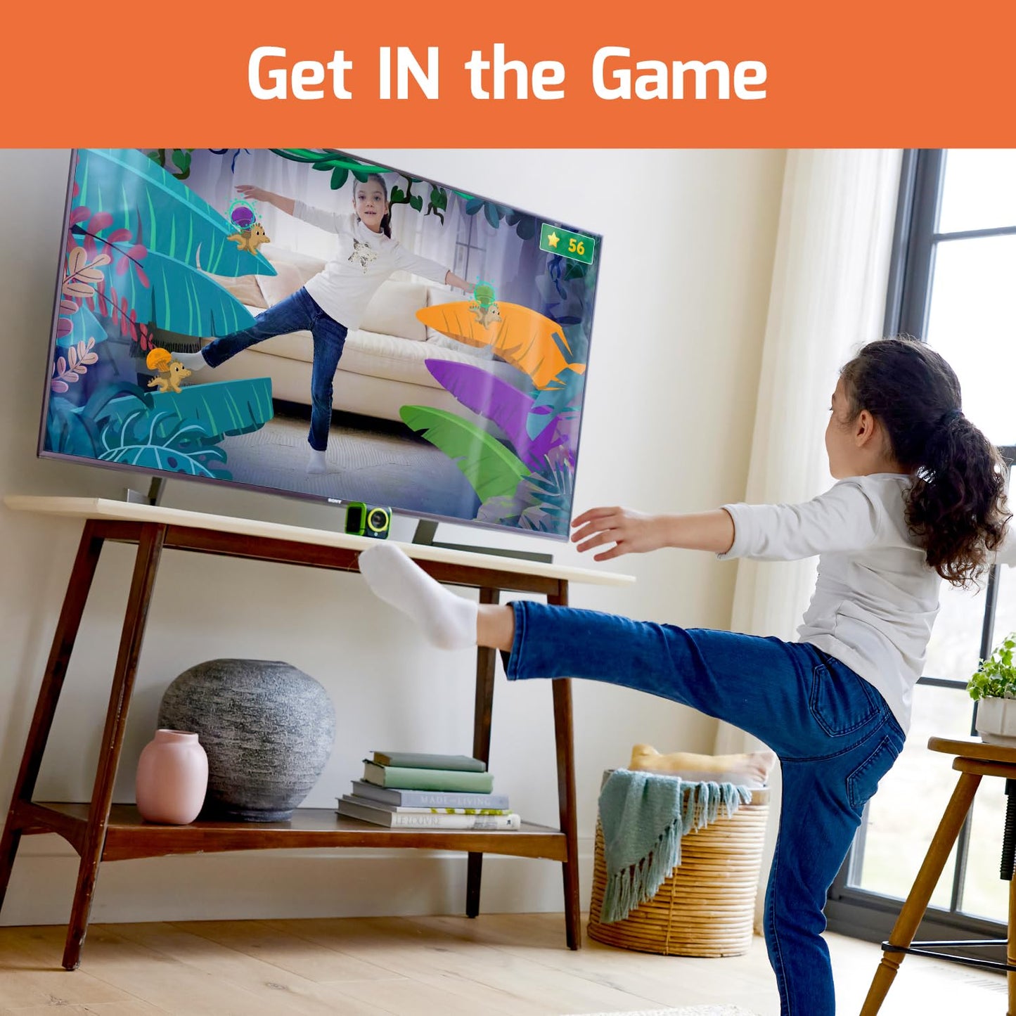Side profile of the LeapFrog LeapMove gaming device
