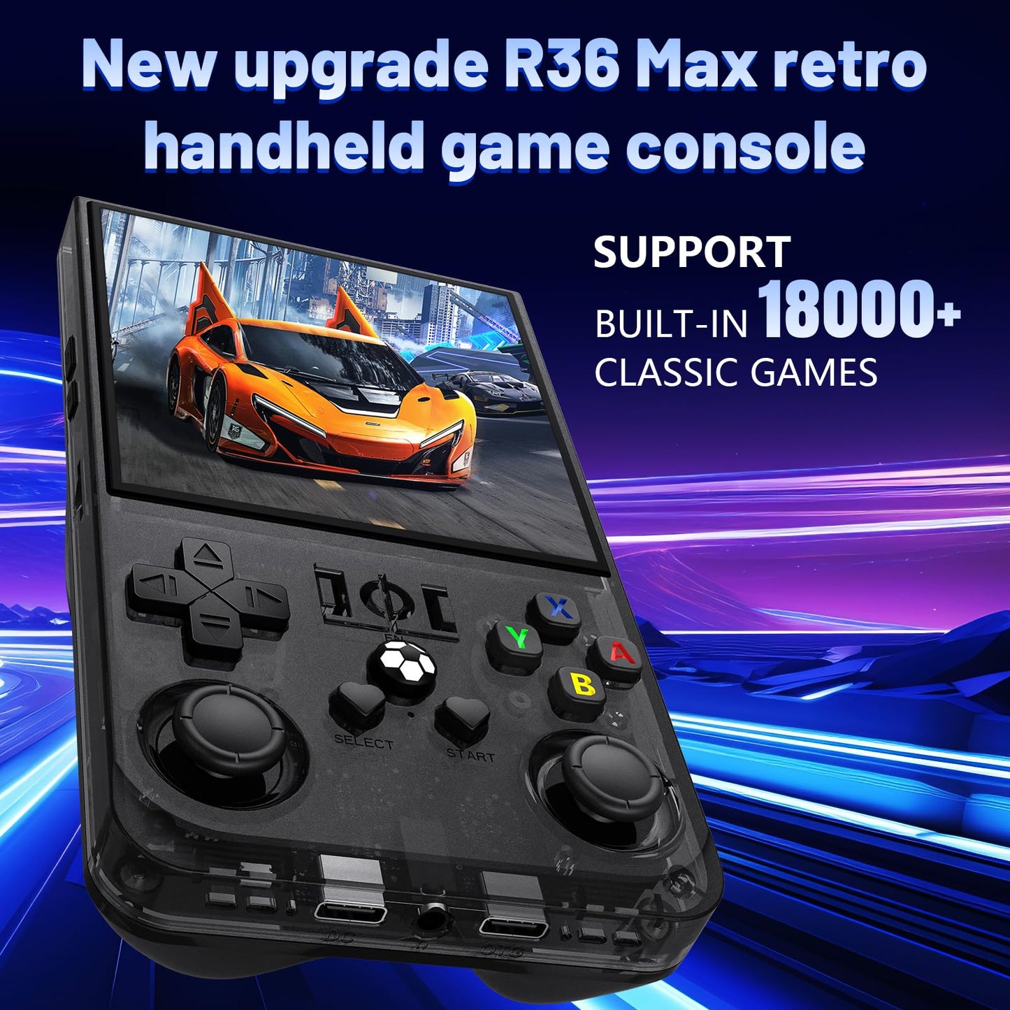 Side profile of DVJQSN R36MAX showing ergonomic grip design