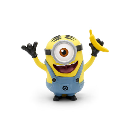 Hand painted Minions audio play toy compatible with screen free storytelling devices.