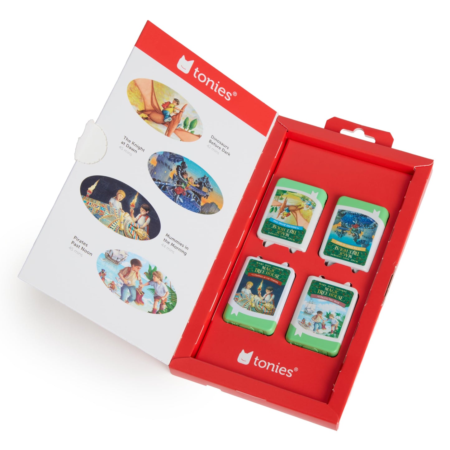 Collectible kids audio story characters from the official brand collection display.