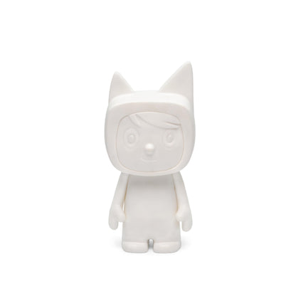 Tonies customizable figurine decorated with creative markers illustrating a personalized children's character concept.