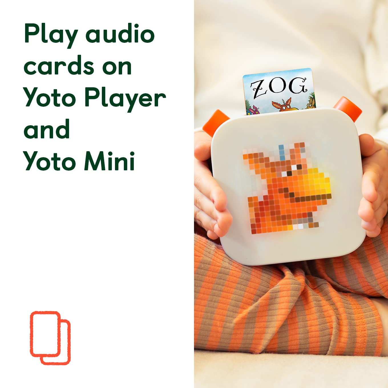 Close-up of the durable plastic smart card designed for toddler independent use