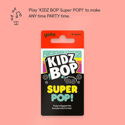 Authentic USA imported children screen free music card close up view.