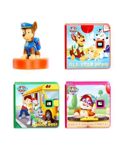 Paw Patrol Chase and Rubble character figurines for nightlight mode