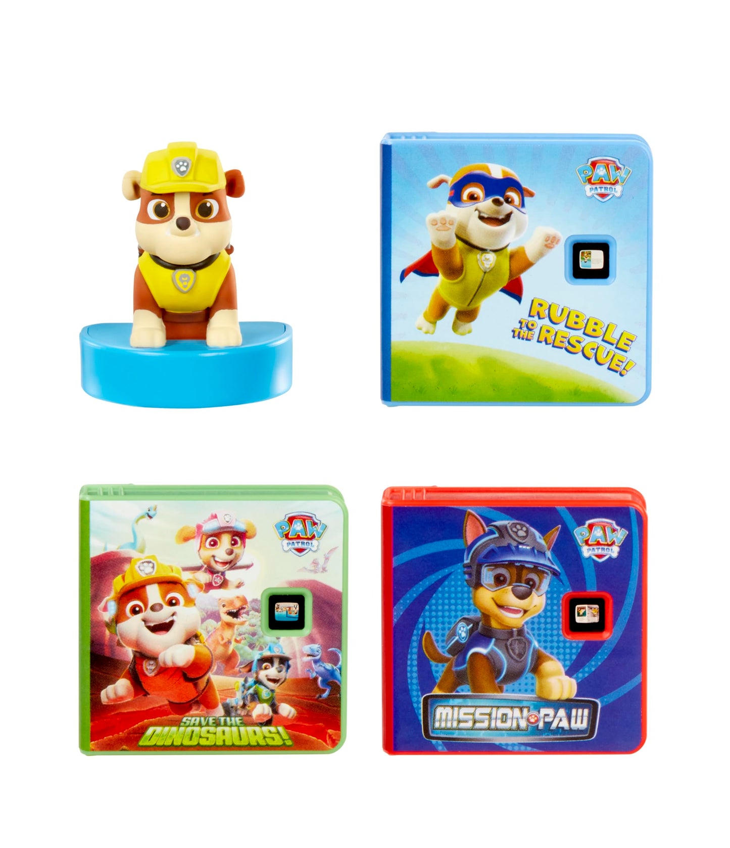 Child friendly comfortable plug in headphones included with the story machine