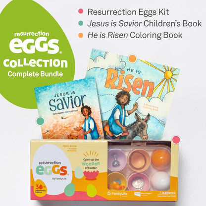 FAMILYLIFE He Is Risen Christian kids coloring book with interactive stickers for Easter activities.