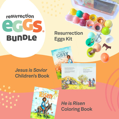 FAMILYLIFE Resurrection Eggs kit being used by a family as a daily Holy Week devotional.