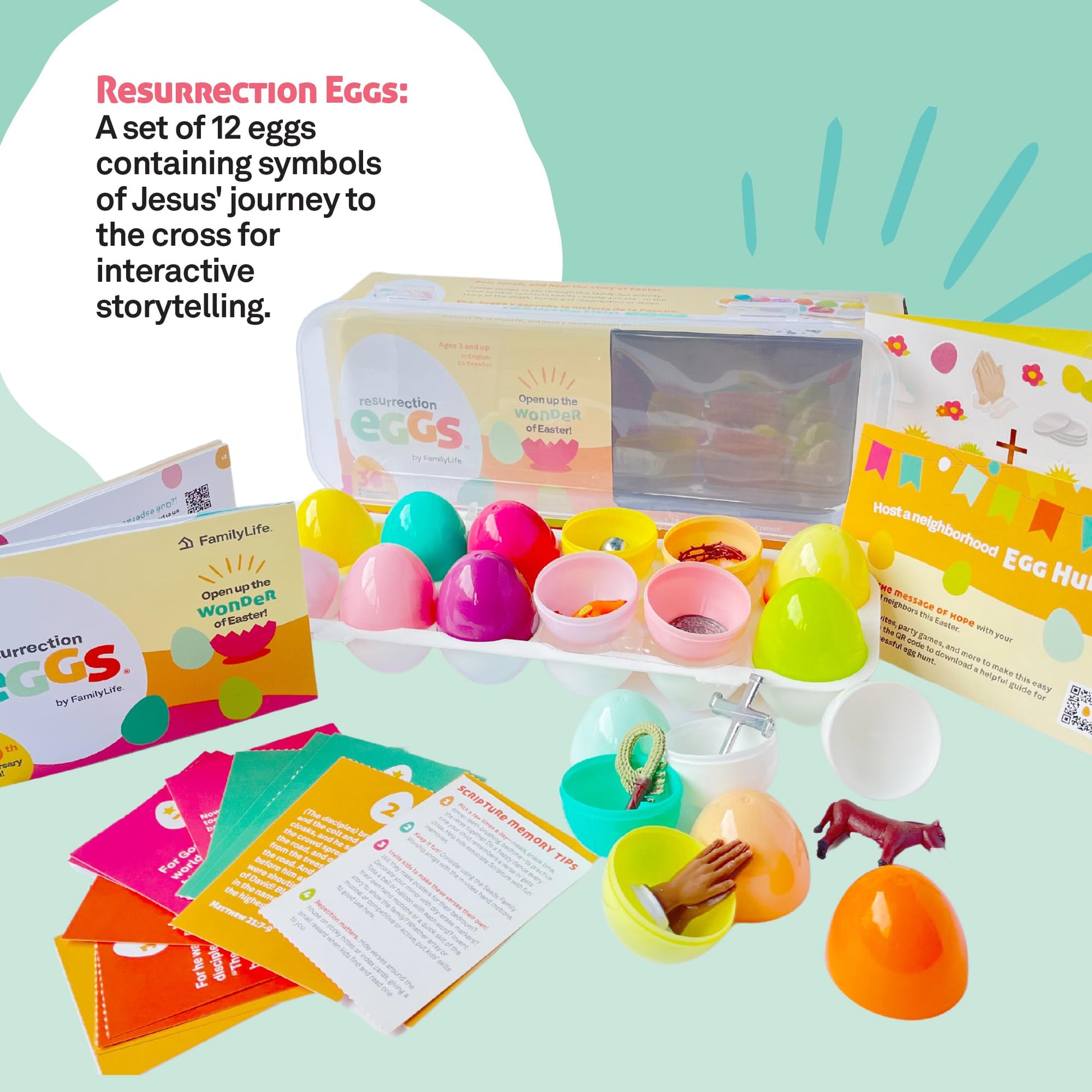 FAMILYLIFE authentic USA imported Christian kids books and resurrection egg bundle box.