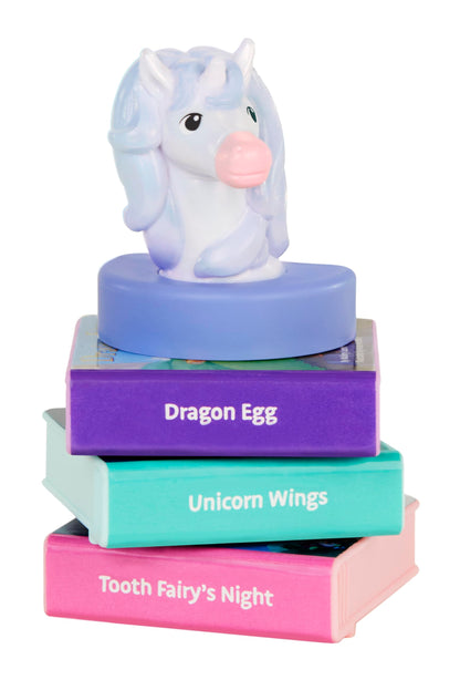 Toddler toy storybook cartridges featuring tooth fairy and dragon stories