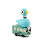Close up view of the hand painted details on the Tonies Mo Willems' Pigeon audio toy