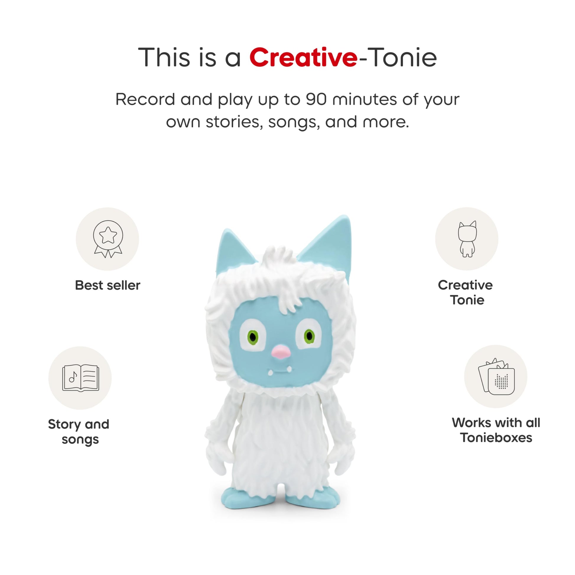 Durable and certified safe Yeti audio character for toddler learning