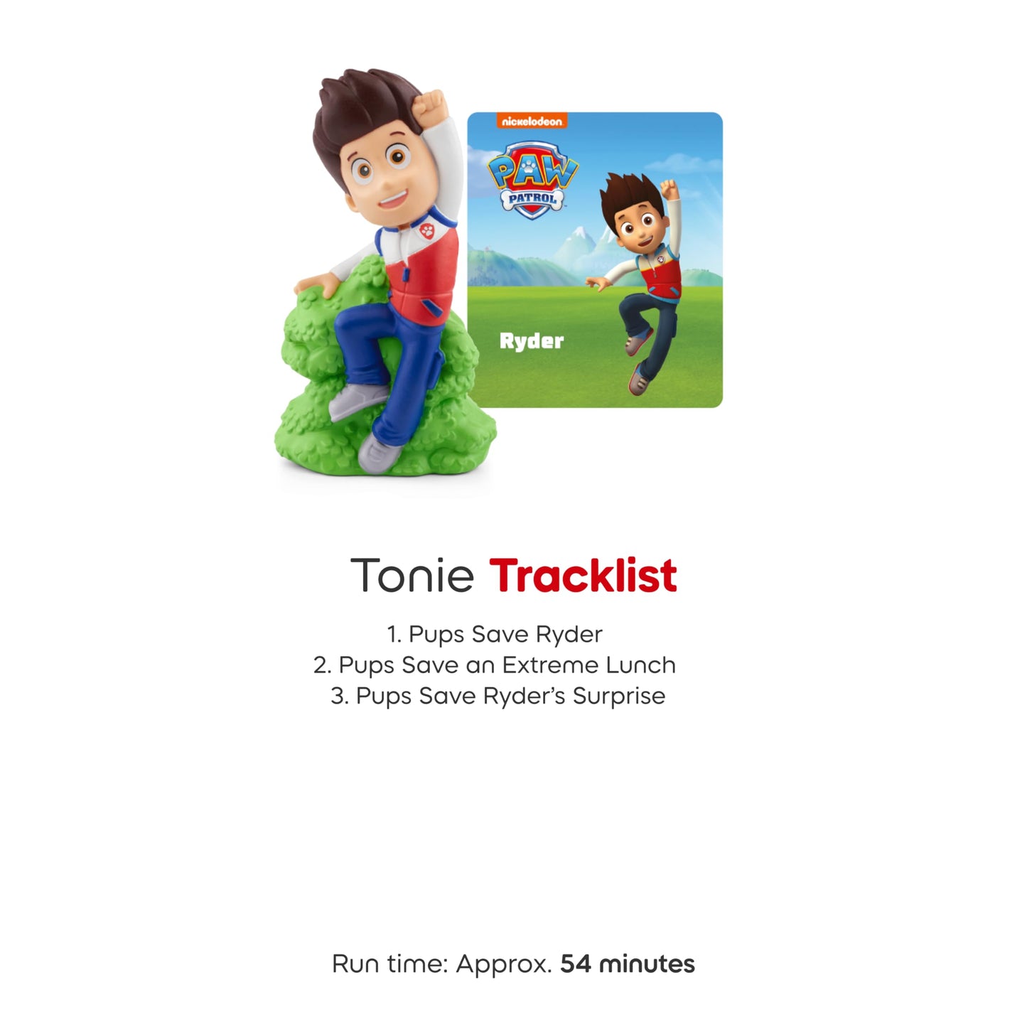 Close-up perspective of the durable plastic PAW Patrol figurine for toddlers