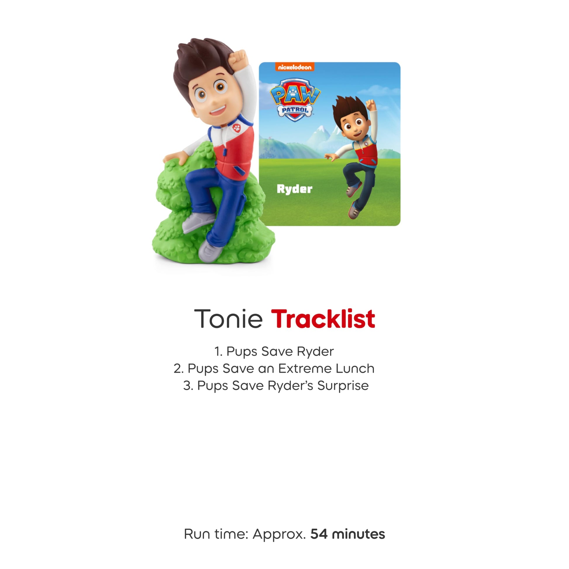 Close-up perspective of the durable plastic PAW Patrol figurine for toddlers