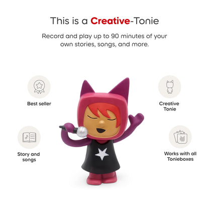 Smartphone app screen showing custom voice recording options for children audio figures