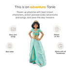 Authentic Tonies Jasmine collectible storytelling figurine packaging back view with tracklist
