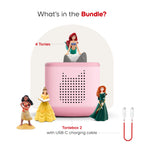 Ariel figurine from the Tonies Disney Princess bundle on top of the pink audio player