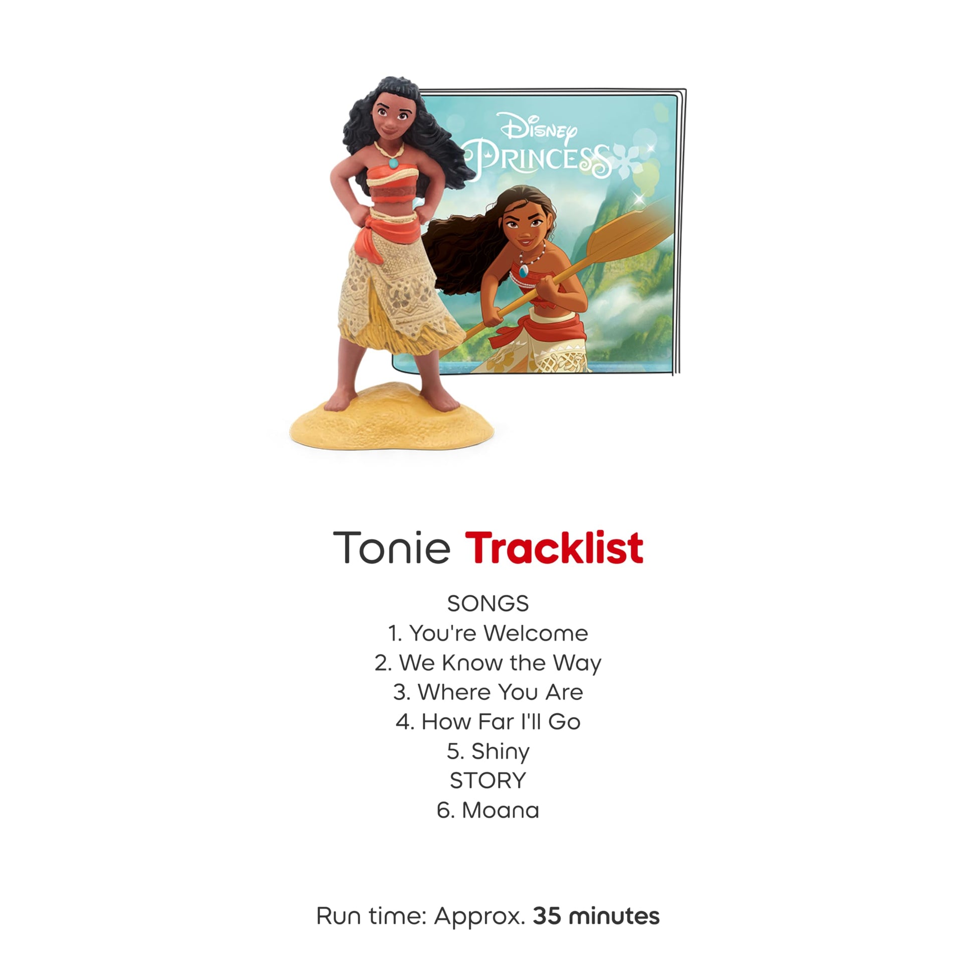 Merida character toy standing on top of the Toniebox 2 portable speaker system