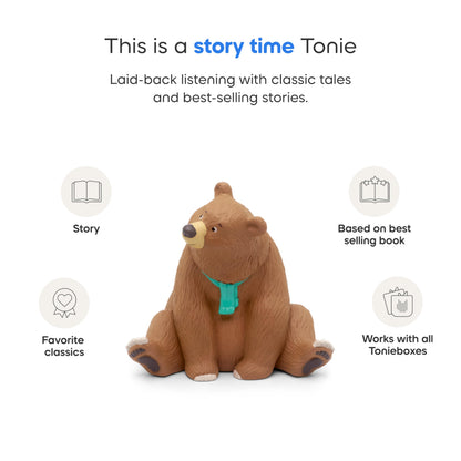 The screen free bedtime storytelling figurine shown from an angled perspective.
