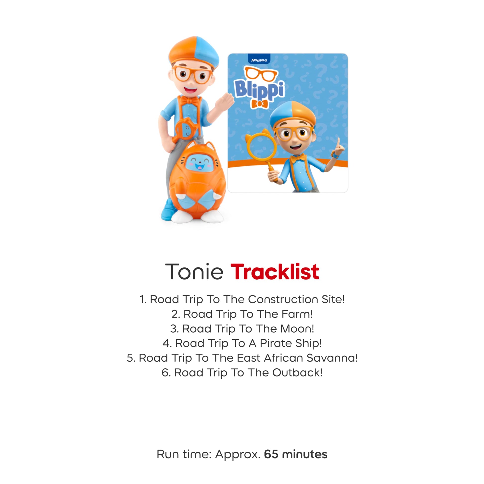 Screen free Blippi toy character for independent toddler learning play