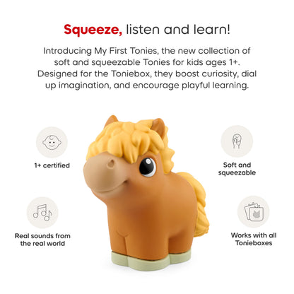 The packaging box for the toddler audio figurine pack displaying official branding and appropriate age rating.