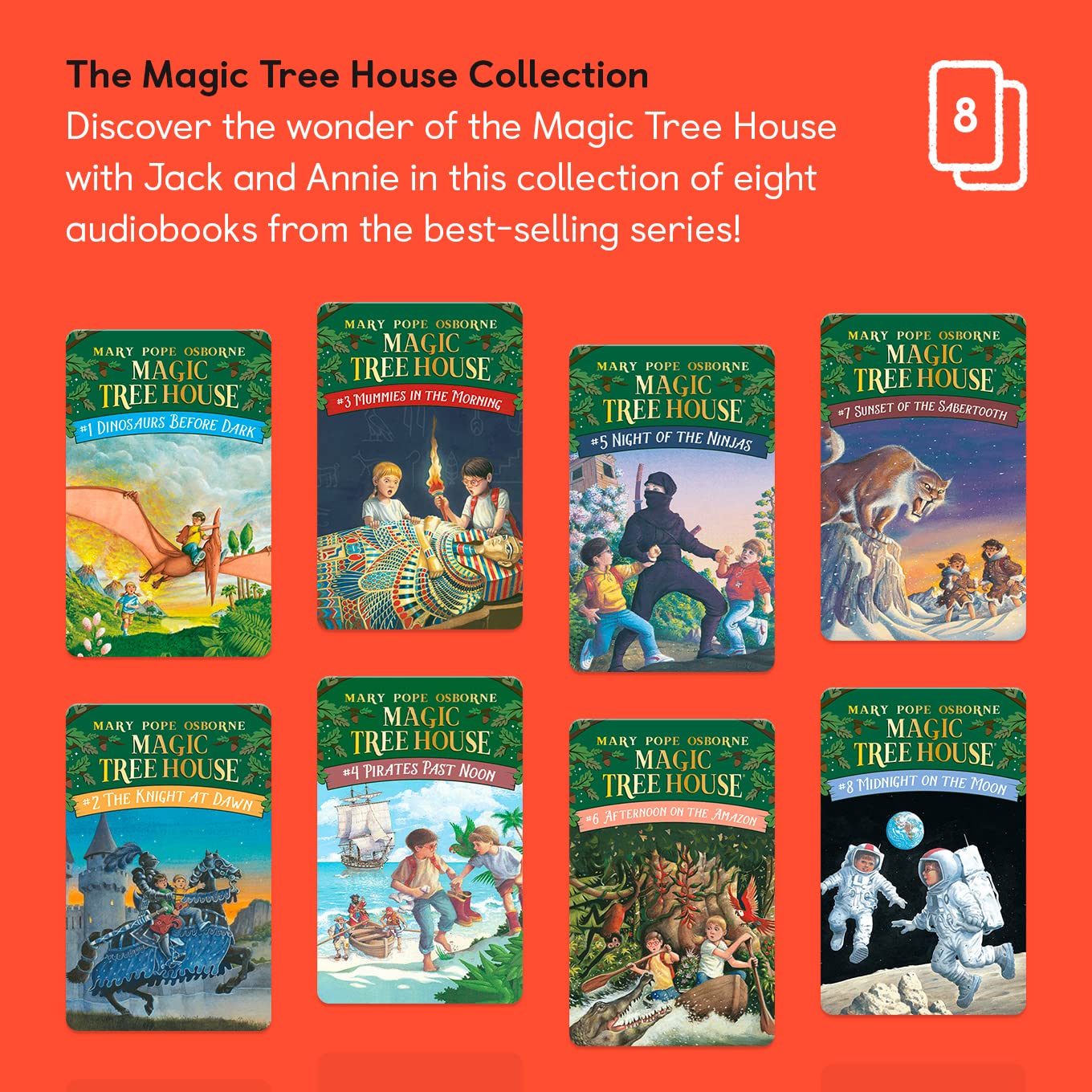 Authentic USA imported kids screen free audio cards displayed with colorful book cover artwork.